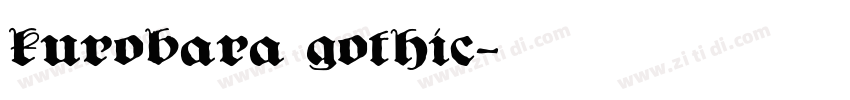 kurobara gothic字体转换